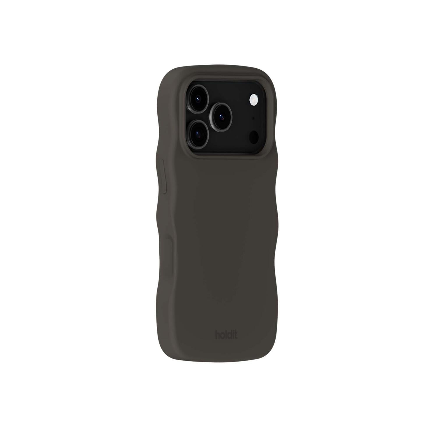 Wavy Silicone MagSafe iPhone cover – Charcoal